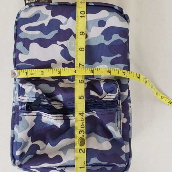 Tal Hard Blue and White LunchBag Camuflauge Insulated with Stylish Design - Picture 6 of 8